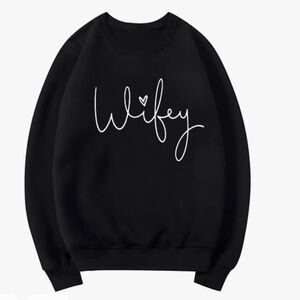 ‘Wifey’ Black Crewneck Sweater